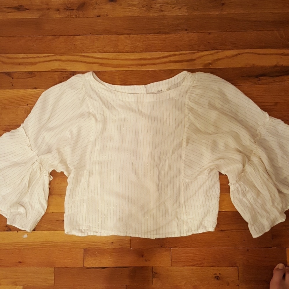 Off The Shoulder Button Back Top - image 1